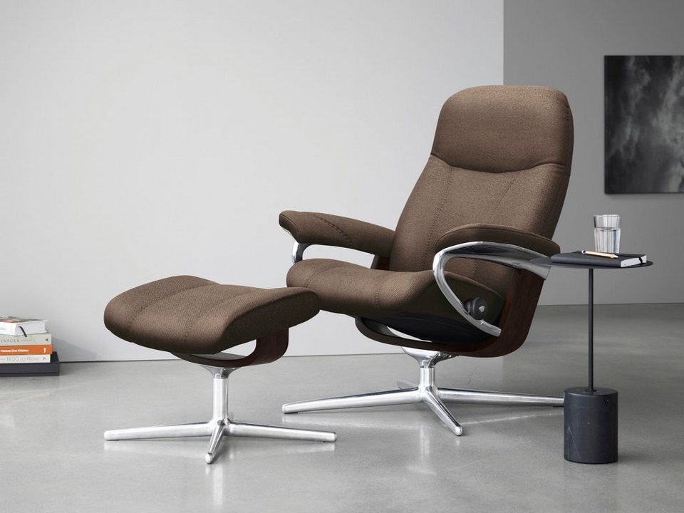 Stressless® Relaxsessel Consul, mit Cross Base, Größe S, M & L, Holzakzent  Braun