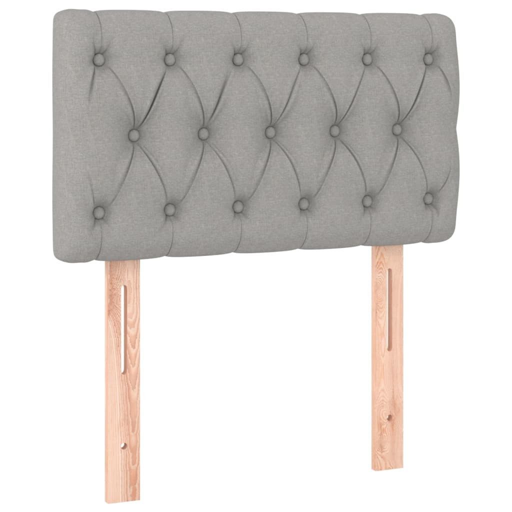 vidaXL Kopfteil Kopfteil Hellgrau 80x7x78/88 cm Stoff, (1 St)