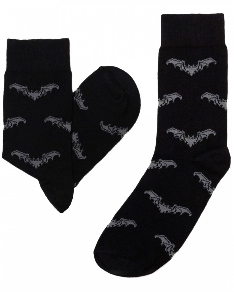 Horror-Shop Dekofigur Gothic Fledermaus Socken als Geschenkidee