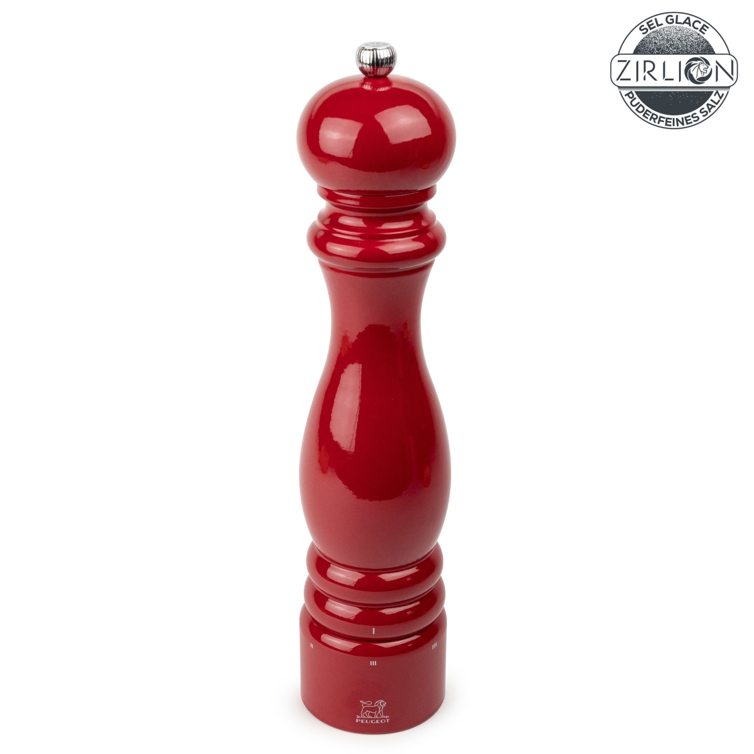 PEUGEOT Salzmühle PARIS 30cm Passionsrot Lackiert Buchenholz Zirkonia-Mahlwerk Manuell