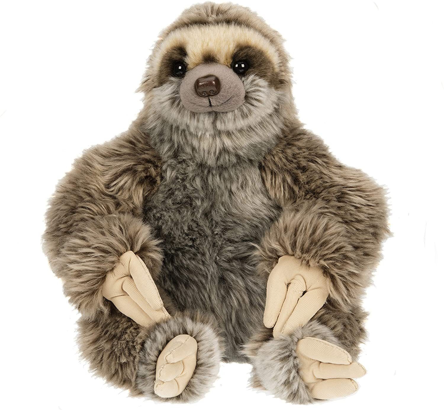 Uni-Toys Kuscheltier Faultier, sitzend - 25 cm (Höhe) - Plüsch-Wildtier - Plüschtier, zu 100 Prozent recyceltes Füllmaterial
