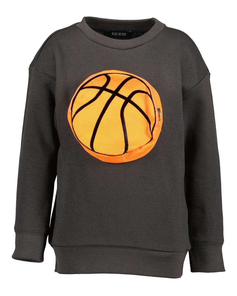 Blue Seven Sweatshirt Blue Seven Jungen Sweatshirt Zip-Tasche dunkelgrau (1-tlg)