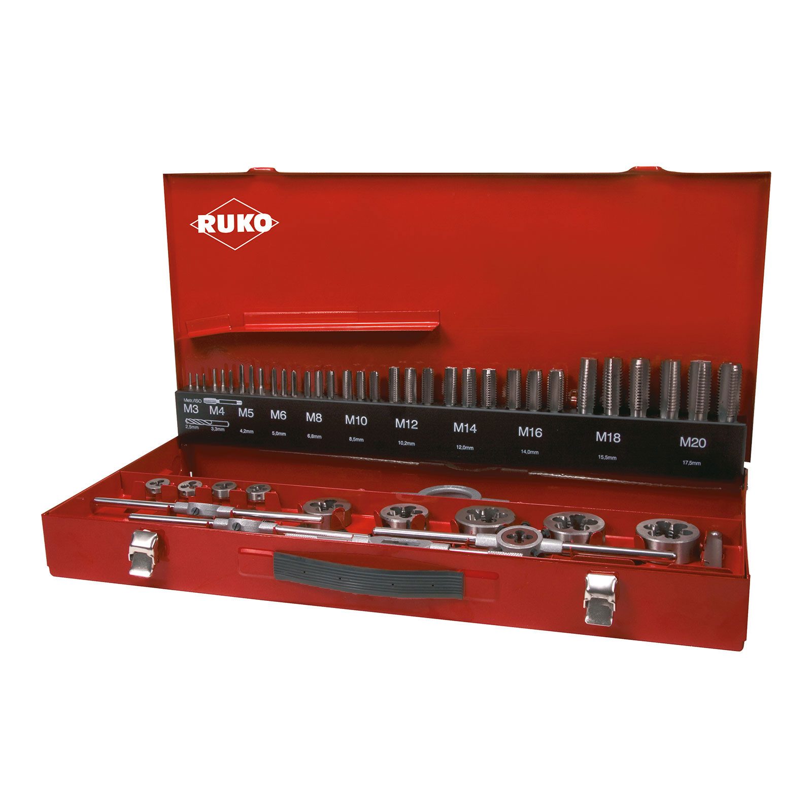 Ruko Bohrer- und Bitset RUKO Gewindeschneidwerkzeug-Satz HSS in Industriekassette - 54 tlg. -