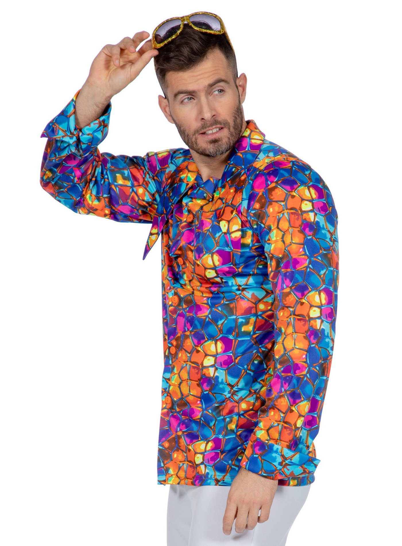 Metamorph T-Shirt 70er Jahre Hemd Tropic Kaleidoscopic Für Schlager- und Mo günstig online kaufen