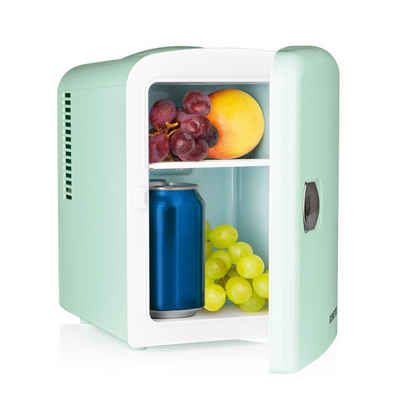 GOURMETmaxx Kinder-Kühlschrank Mini-Kühlschrank Retro - Zum Warm- & Kühlhalten - Mint