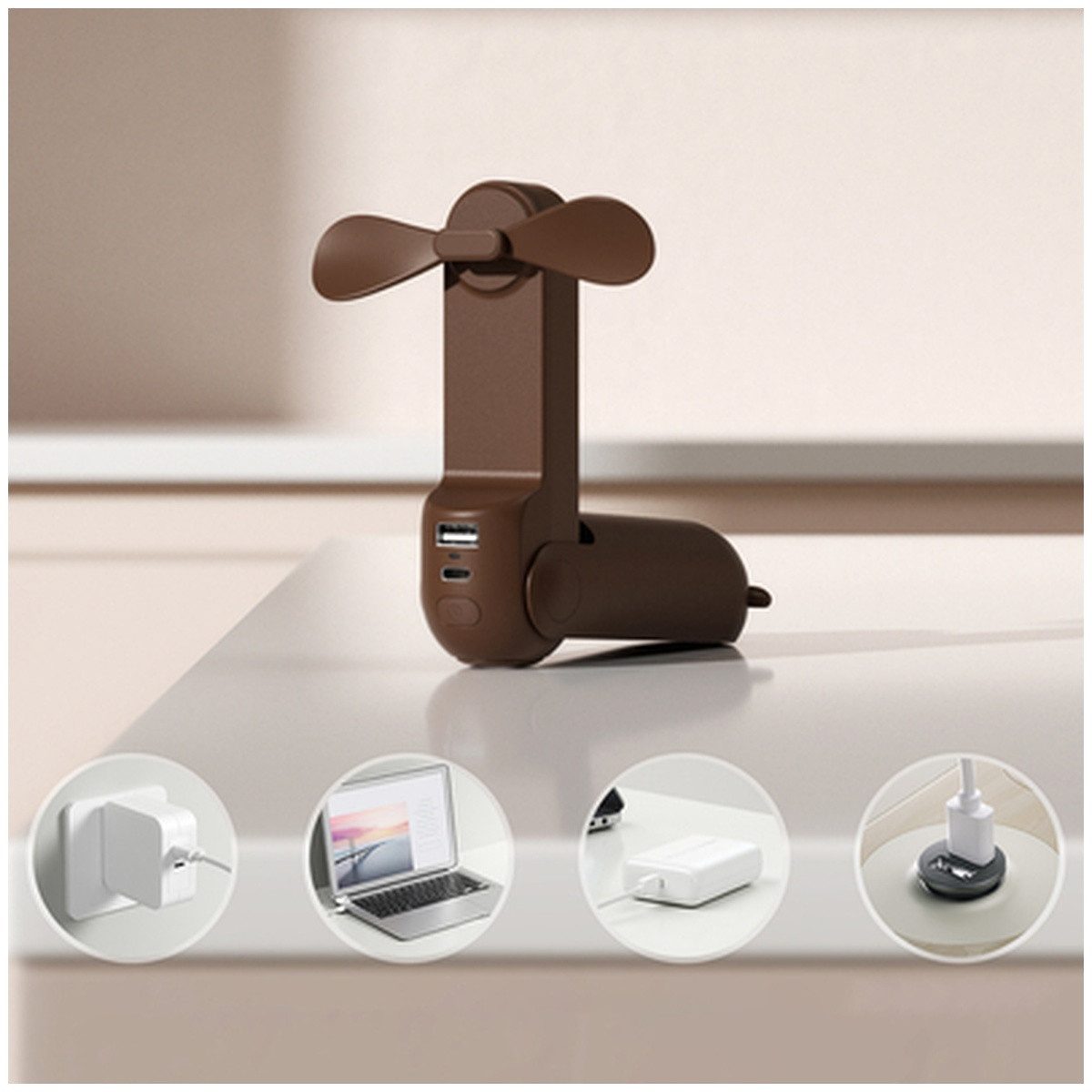 Jisulife Handventilator Jisulife Handventilator Life8 Plus tragbarer USB Ventilator