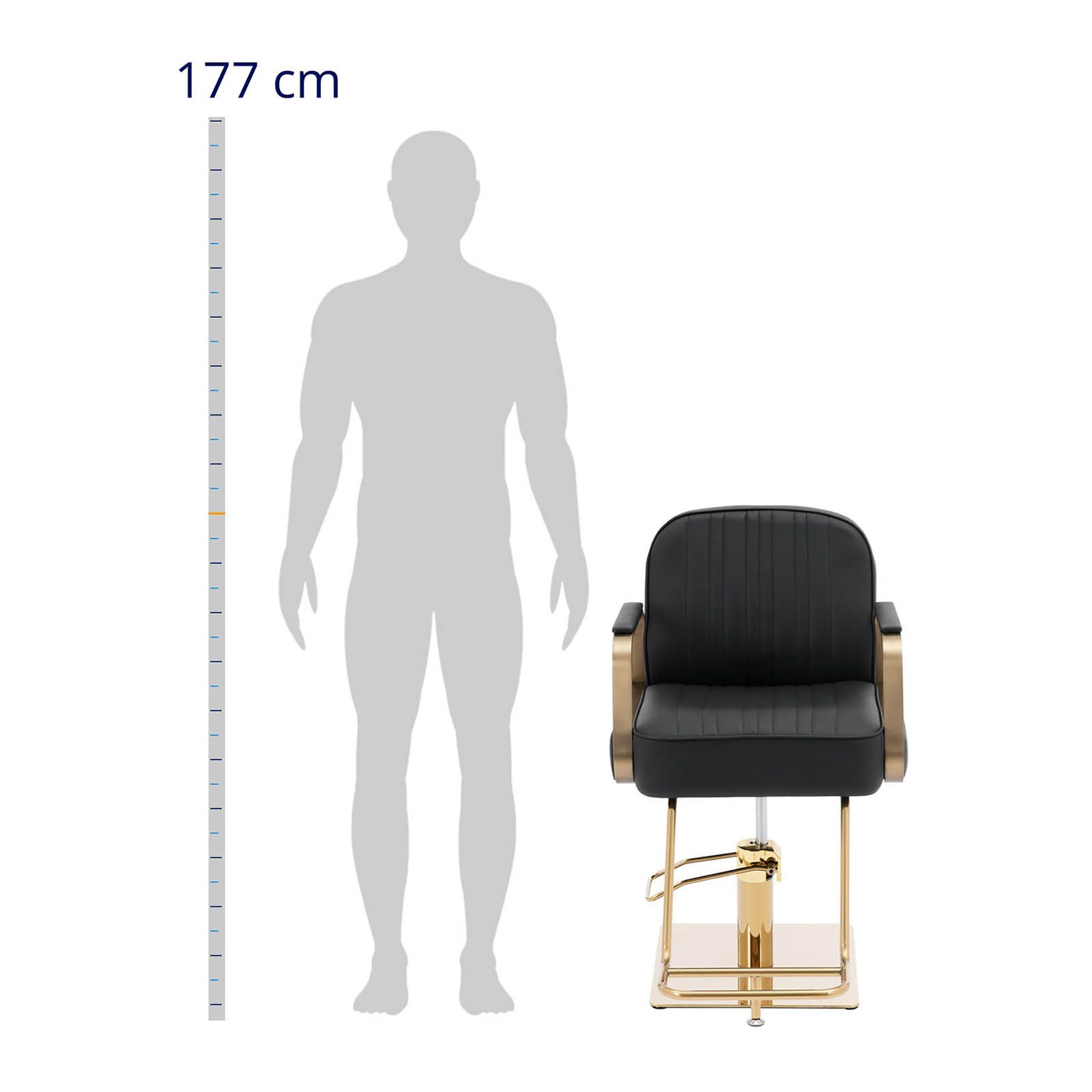 Friseurstuhl höhenverstellbar kg Armlehnstuhl Fußstütze Barber-Stuhl Physa mit 200