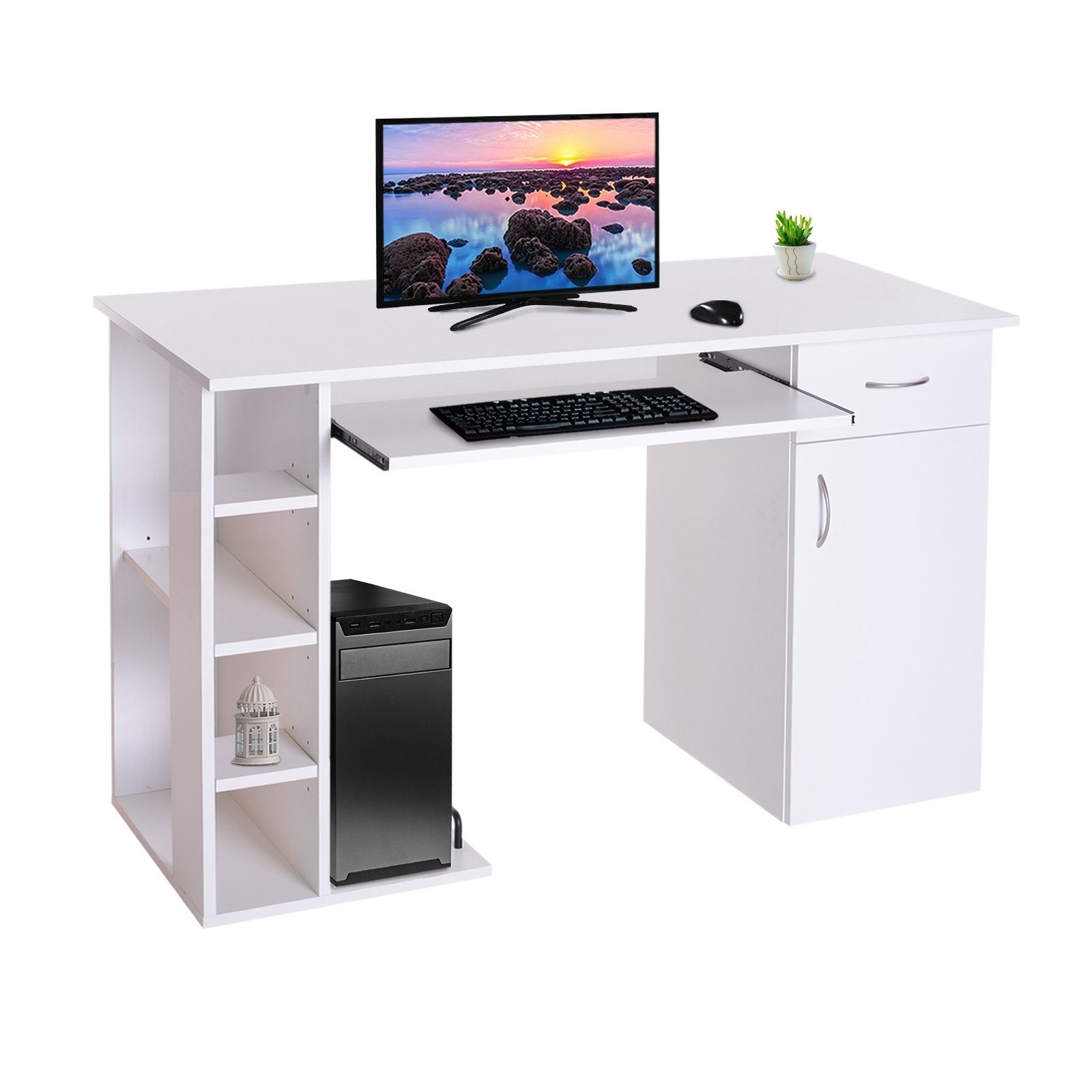 HOMCOM Computertisch »Computertisch mit Schrank« | OTTO