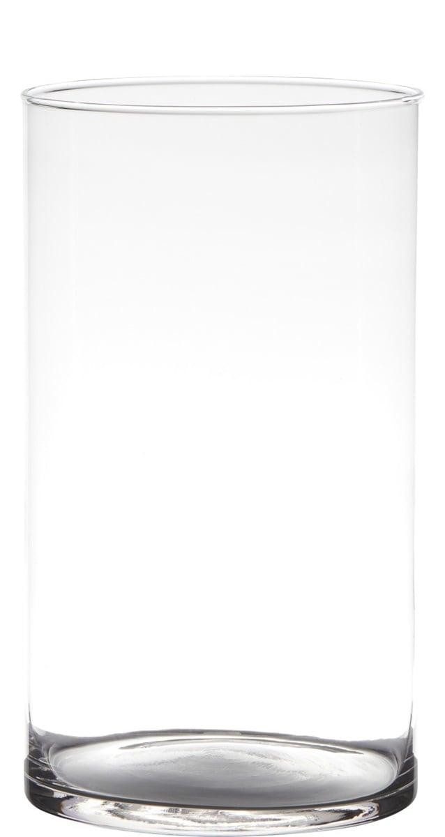 INNA-Glas Dekovase Glas Vase Zylinder Sanya Earth, klar, 30 cm, Ø 16 cm