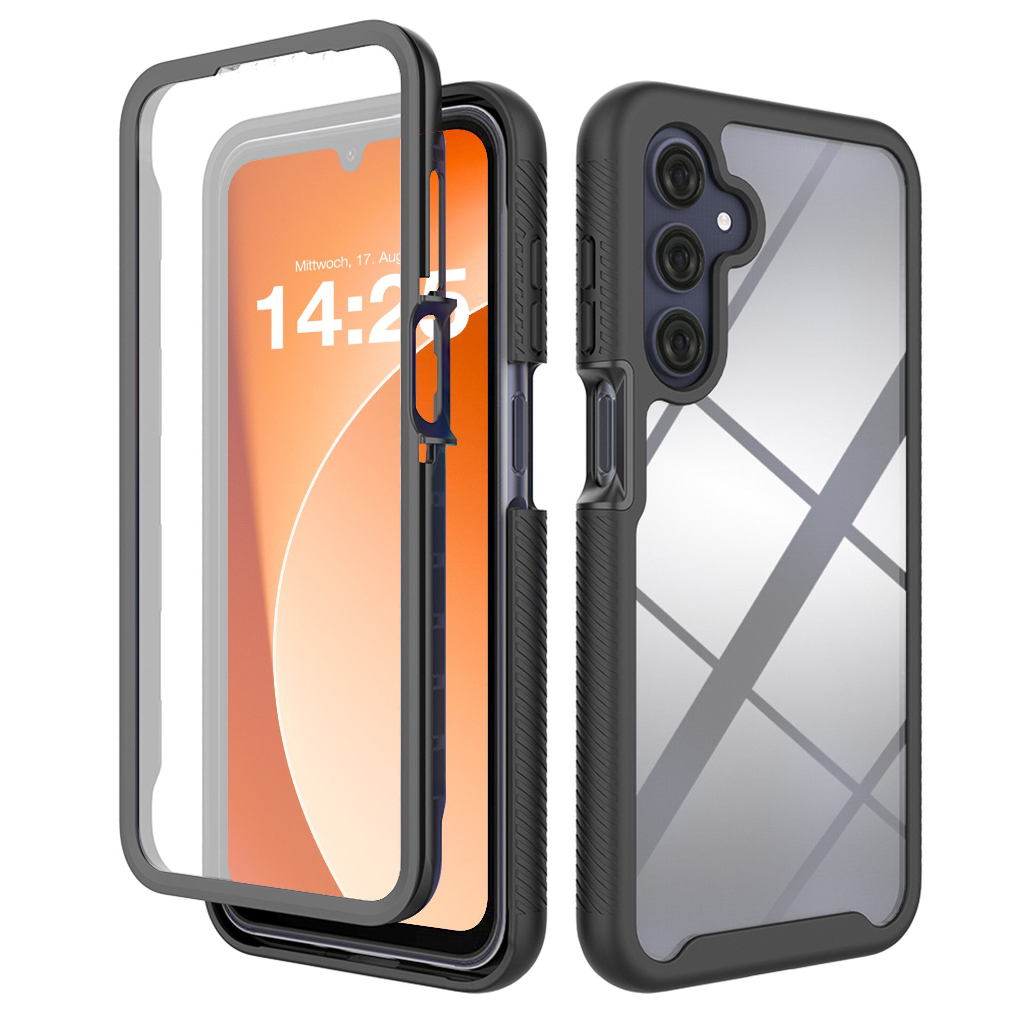 Tec-Expert Handyhülle 360 Grad Premium Hülle für Samsung Galaxy A16 / A16 5G 6.7 Zoll, 6.7", Rundum Schutz Cover Case Hülle Stoßdämpfung