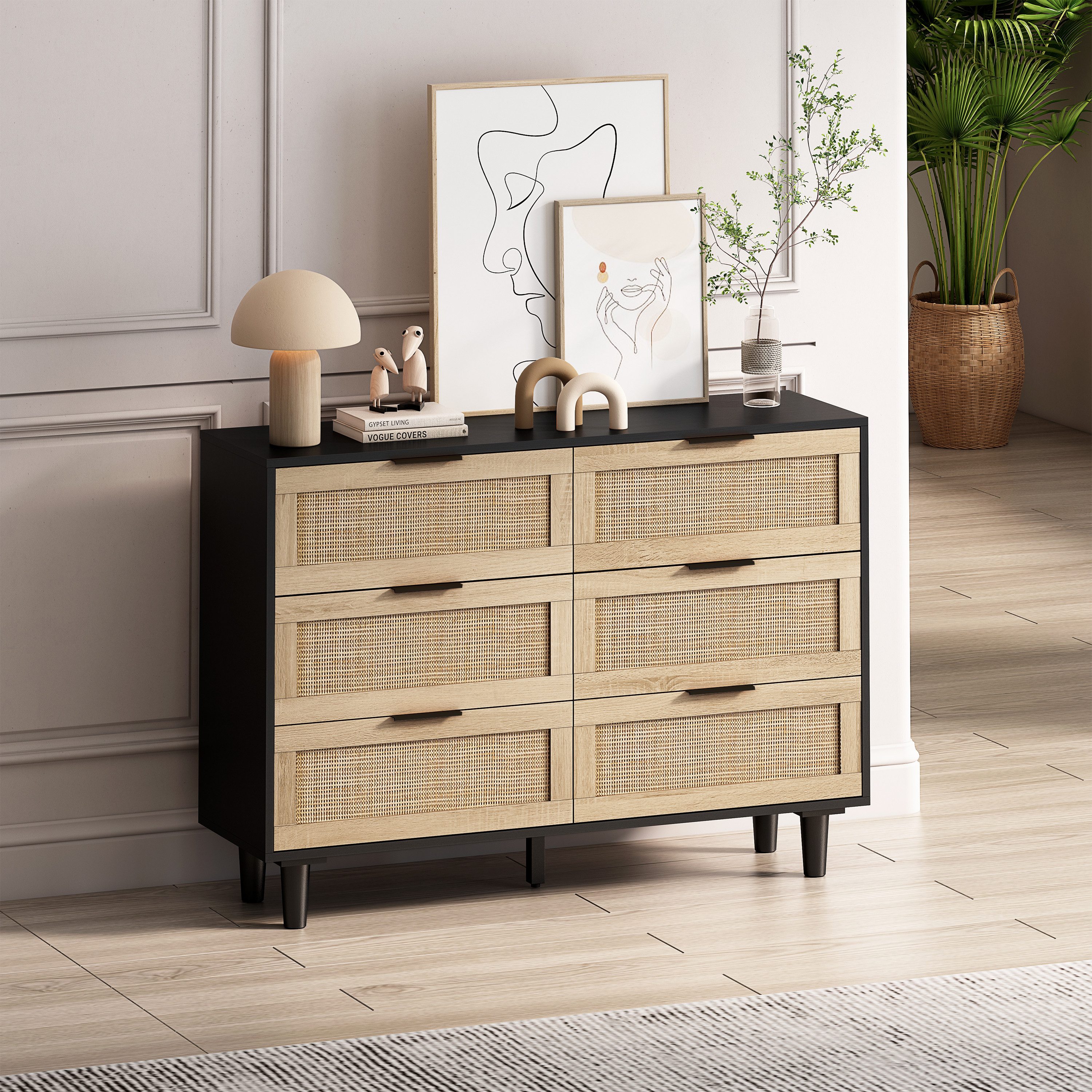 HAUSS SPOLE Sideboard 110cm Mehrzweckschrank Kommode günstig online kaufen