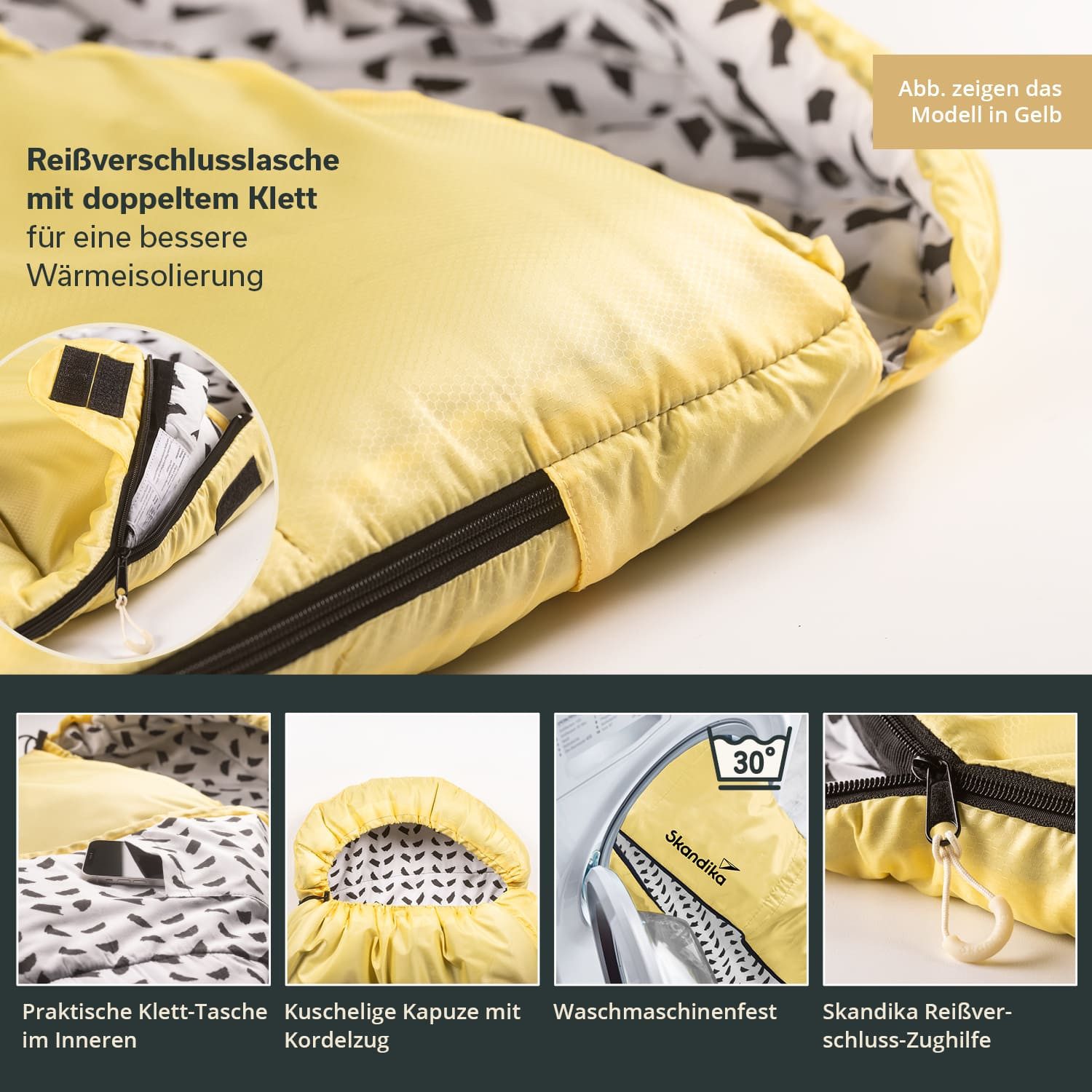 Skandika Deckenschlafsack Iceland, Polycotton, atmungsaktiv, Innentasche mit Klett, 3 Jahreszeiten, 220 x 80 cm, koppelbar, bis -10° C, Packsack