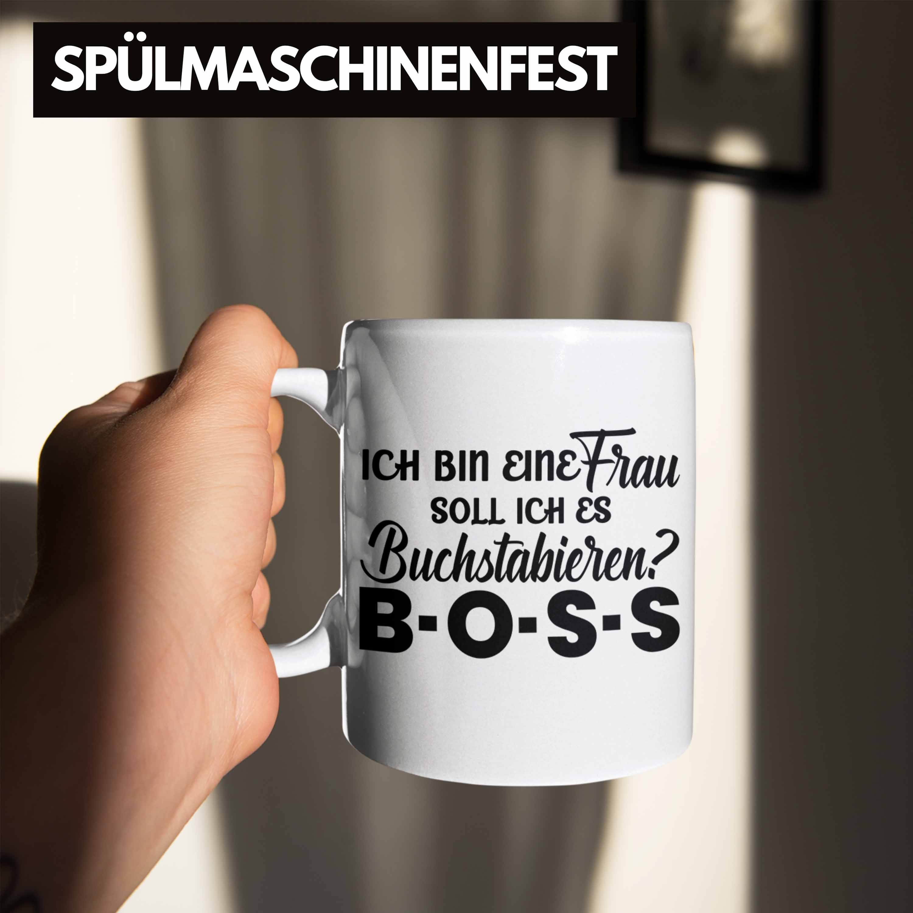 Geschenk Boss Tasse Frauentag Frau Trendation für Tasse Frauen Starke Spruch Frauen Trendation Weiss - Tasse mit