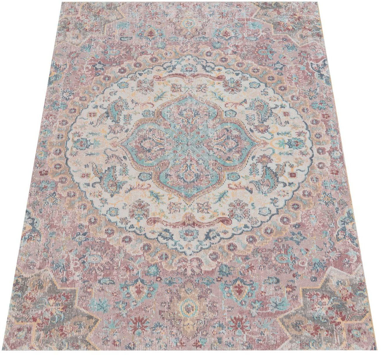 Paco Home Teppich Torres 271, rechteckig, Höhe: 6 mm, Kurzflor, Orient-Optik, Vintage Design, In- und Outdoor geeignet von PACO HOME