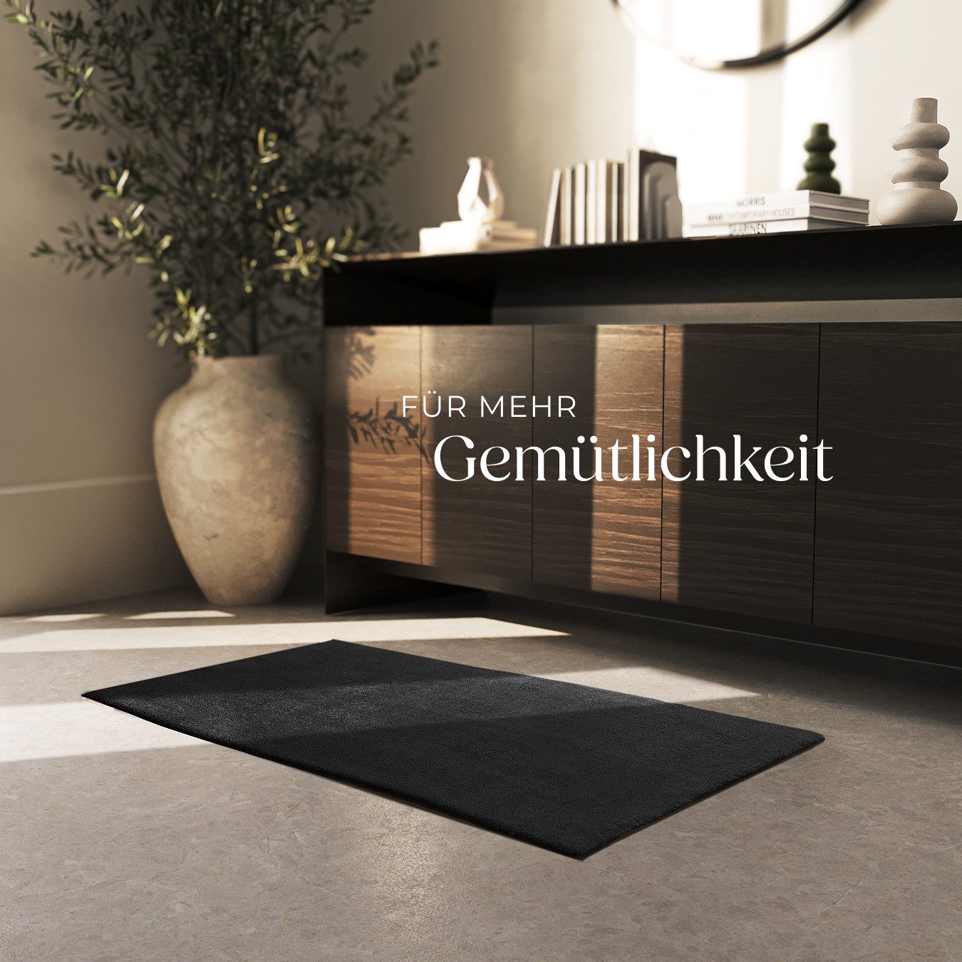 tectake Teppich Kurzflorteppich mit flauschiger Oberfläche, allergikerfreundlich, Rechteck, Höhe: 1,50 mm, strapazierfähig, pflegeleicht, waschbar, rutschfeste Unterseite