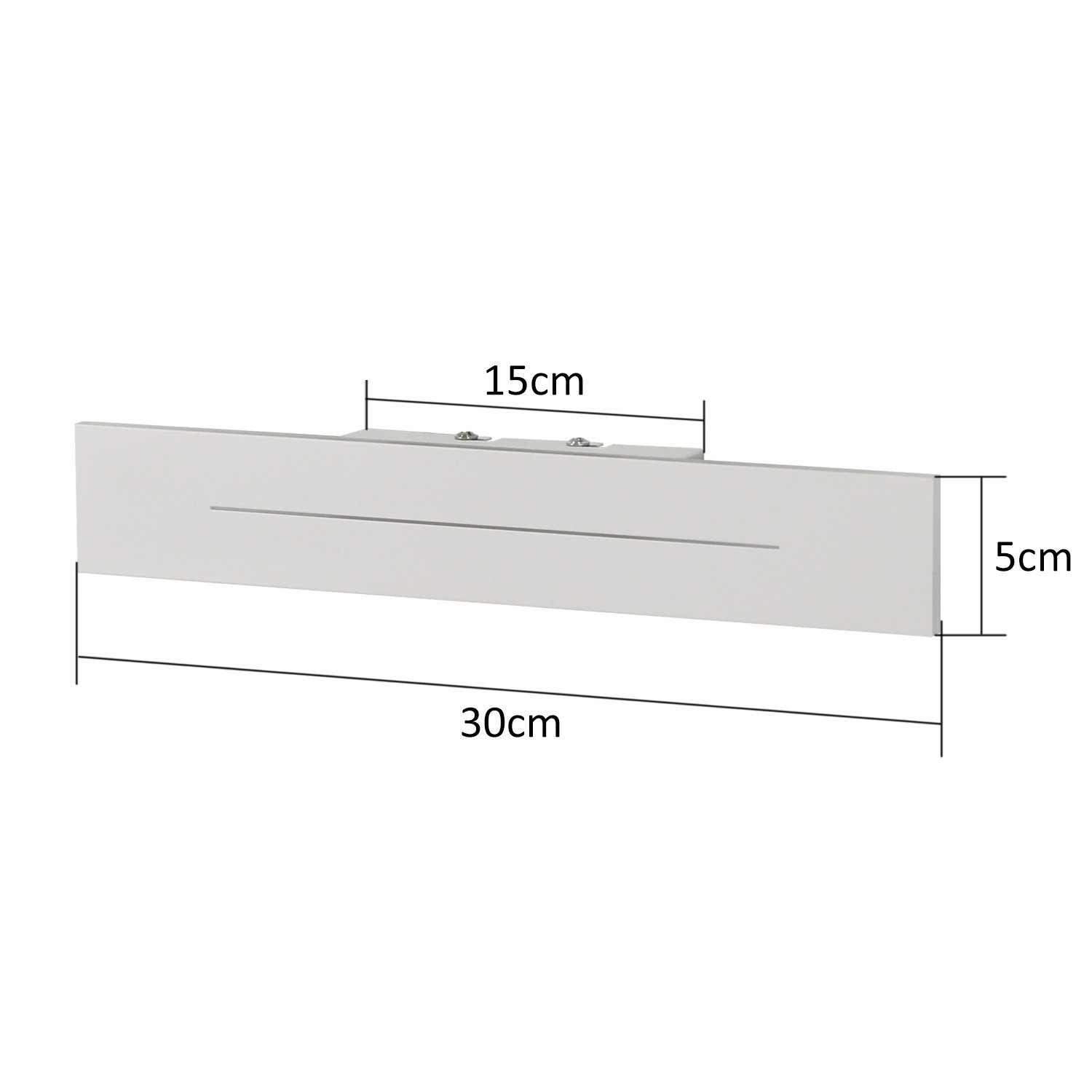 ZMH LED 30cm integriert, 60cm 100cm, Weiß warmweiß, fest weiß/schwarz innen LED 30cm Wandlampe Wandleuchte