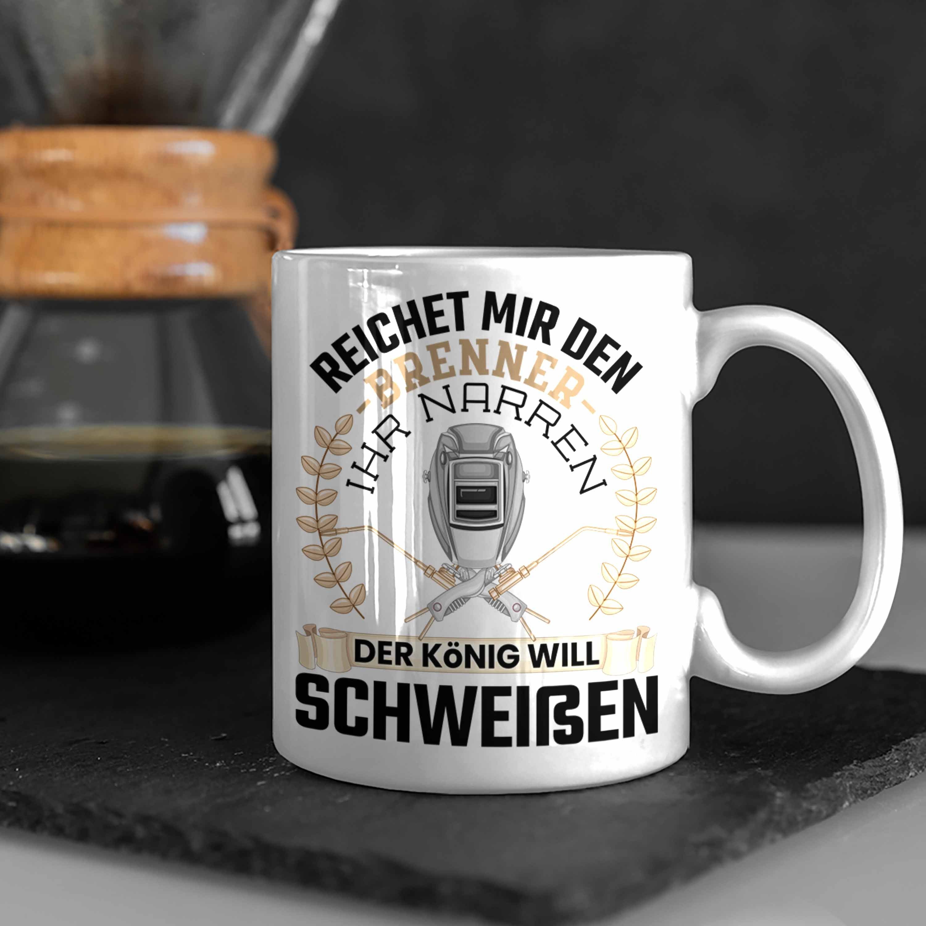 Schweißen Tasse Metallbau für Tasse Sprüche Männer Weiss Lustig Schweißer Trendation Geschenk