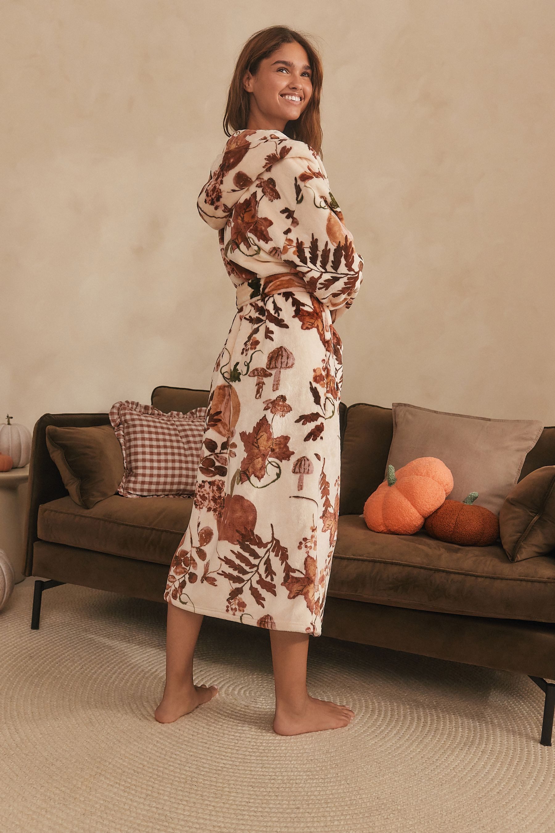 Next Damenbademantel Gemütlicher Morgenmantel aus Fleece, günstig online kaufen