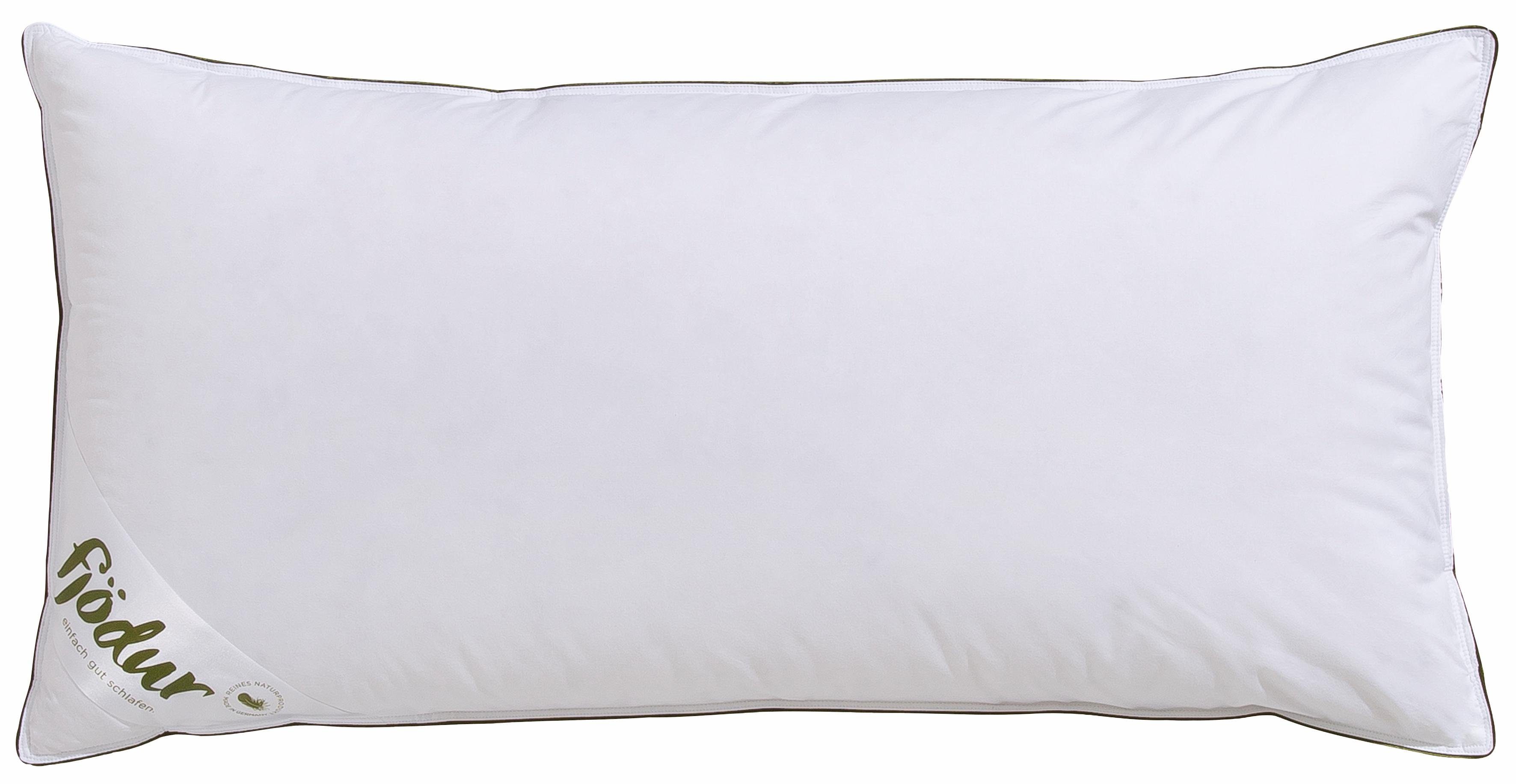 fjödur 3-Kammer-Kopfkissen Felix, Kissen, Kopfkissen, allergiker geeignet (Hausstauballergiker), Füllung: 90% Daunen & 10% Federn, Bezug: 100% Baumwolle, Bauchschläfer, Rückenschläfer, Seitenschläfer, 3-Kammer-Kopfkissen, Daunenkissen in 40x80 oder 80x80 cm erhältlich