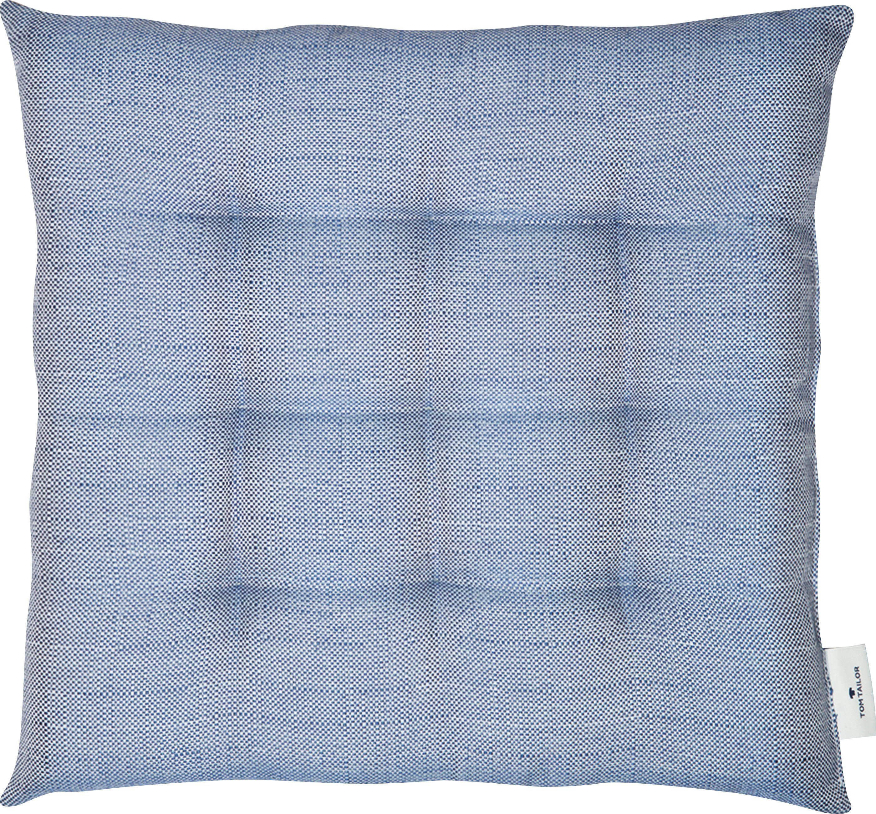 mit Nadelstreifendessin modernem TOM blau Fresh Stuhlkissen TAILOR HOME Stripe,