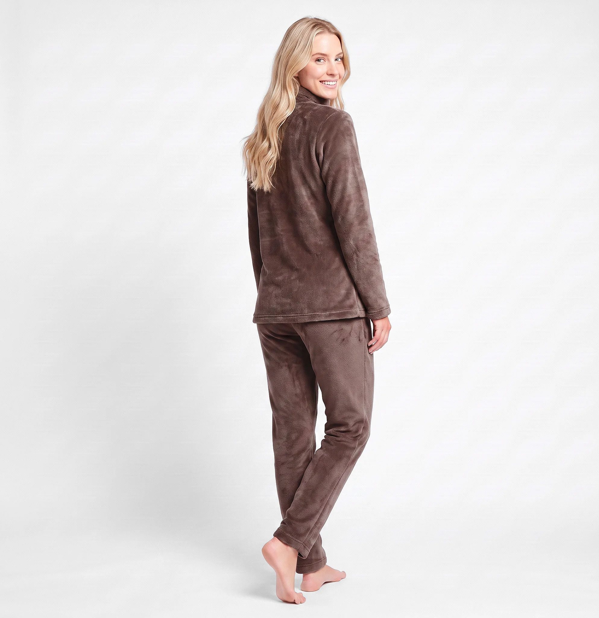 Rungassi Hausanzug GAUBERT Hausanzug Damen 2-teilig, Coral-Fleece, mit Reißverschluss – Bild 3 von 5