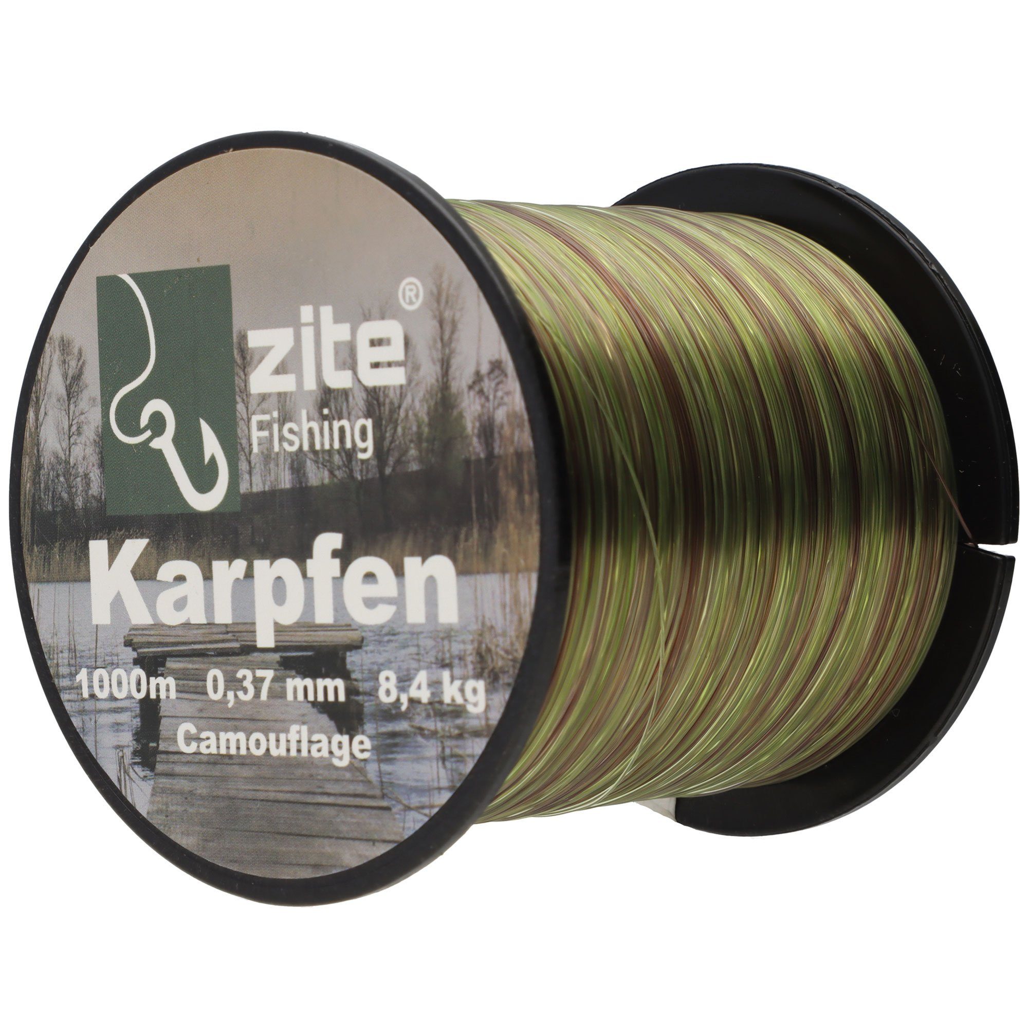 Angelschnur Camouflage Karpfen Nylon Angelschnur 0,37mm 8,4kg Tragkraft 1000m