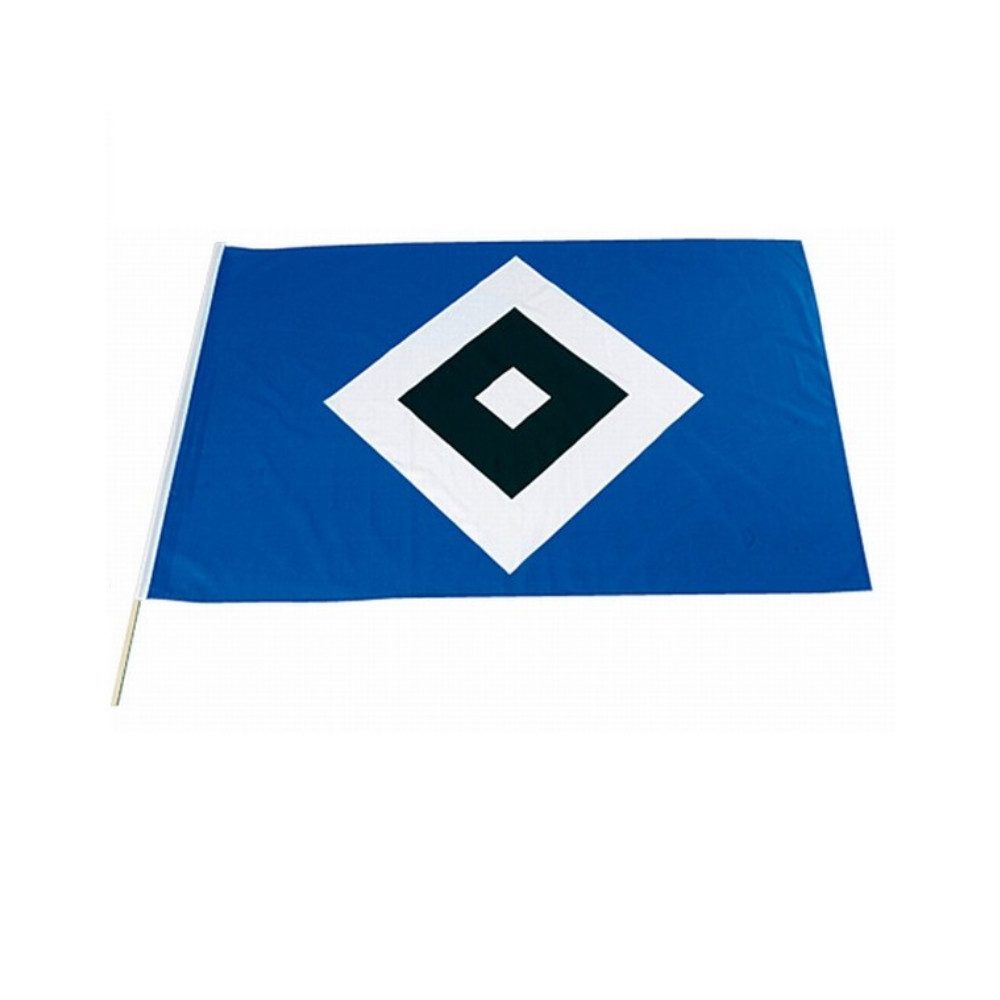 VertriebsArena GmbH Fahne HSV Fahne 'Raute' 80x120cm mit Stock