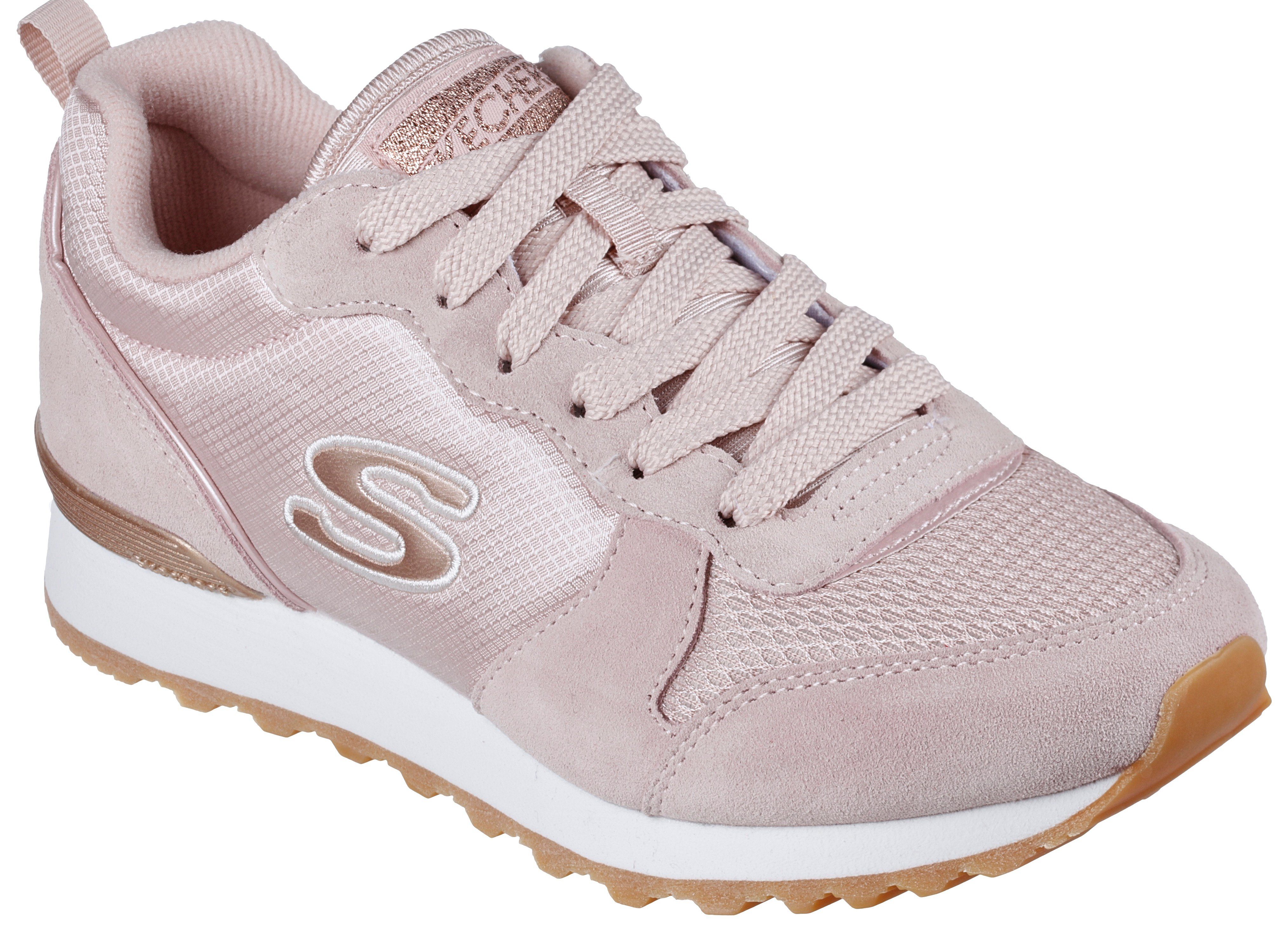 Skechers OG 85 - GOLDN GURL Sneaker Freizeitschuh, Halbschuh, Schnürschuh mit Air-Cooled Memory Foam