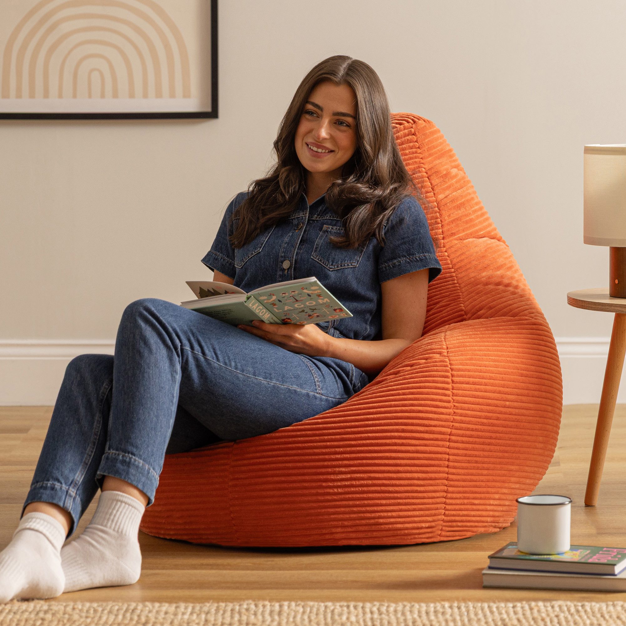 icon Sitzsack Sessel mit Liege aus Cord „Dalton“, Sitzsack XXL Gaming Sitzs günstig online kaufen