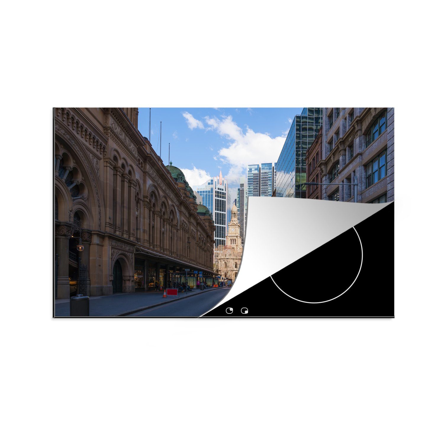 MuchoWow Herdblende-/Abdeckplatte Australien - Victoria - Architektur, Vinyl, (1 tlg), 81x52 cm, Induktionskochfeld Schutz für die küche, Ceranfeldabdeckung