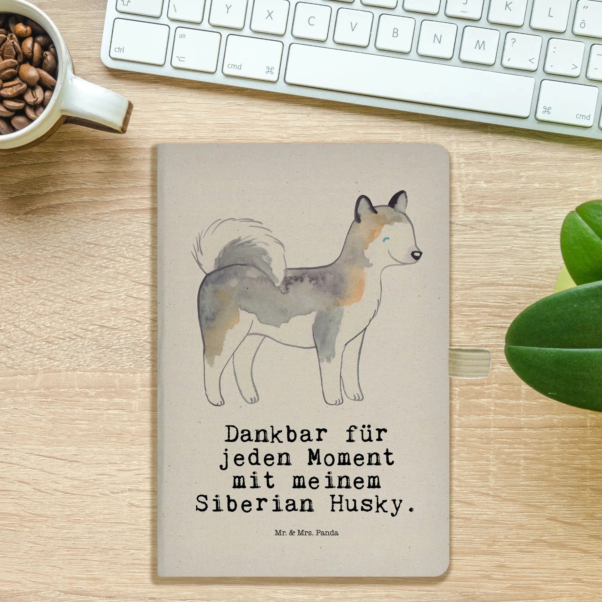 Thumbnail - Mr. & Mrs. Panda Notizbuch Siberian Husky Moment - Transparent - Geschenk, Notizbuch DIN A5, A5 Mr. & Mrs. Panda, Flexib...