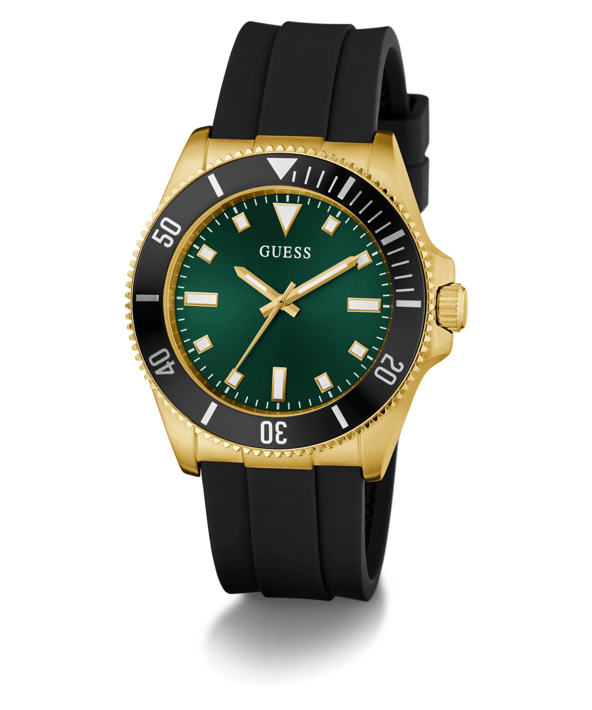 Guess Quarzuhr CLIFF GW0969G2, Armbanduhr, Herrenuhr, Silikonarmband