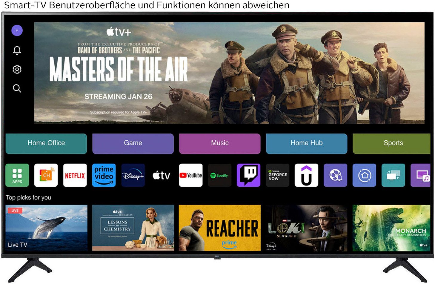 LG 86UA75006LA LED-Fernseher (217 cm/86 Zoll, schwarz ! RABATT: 16.41%