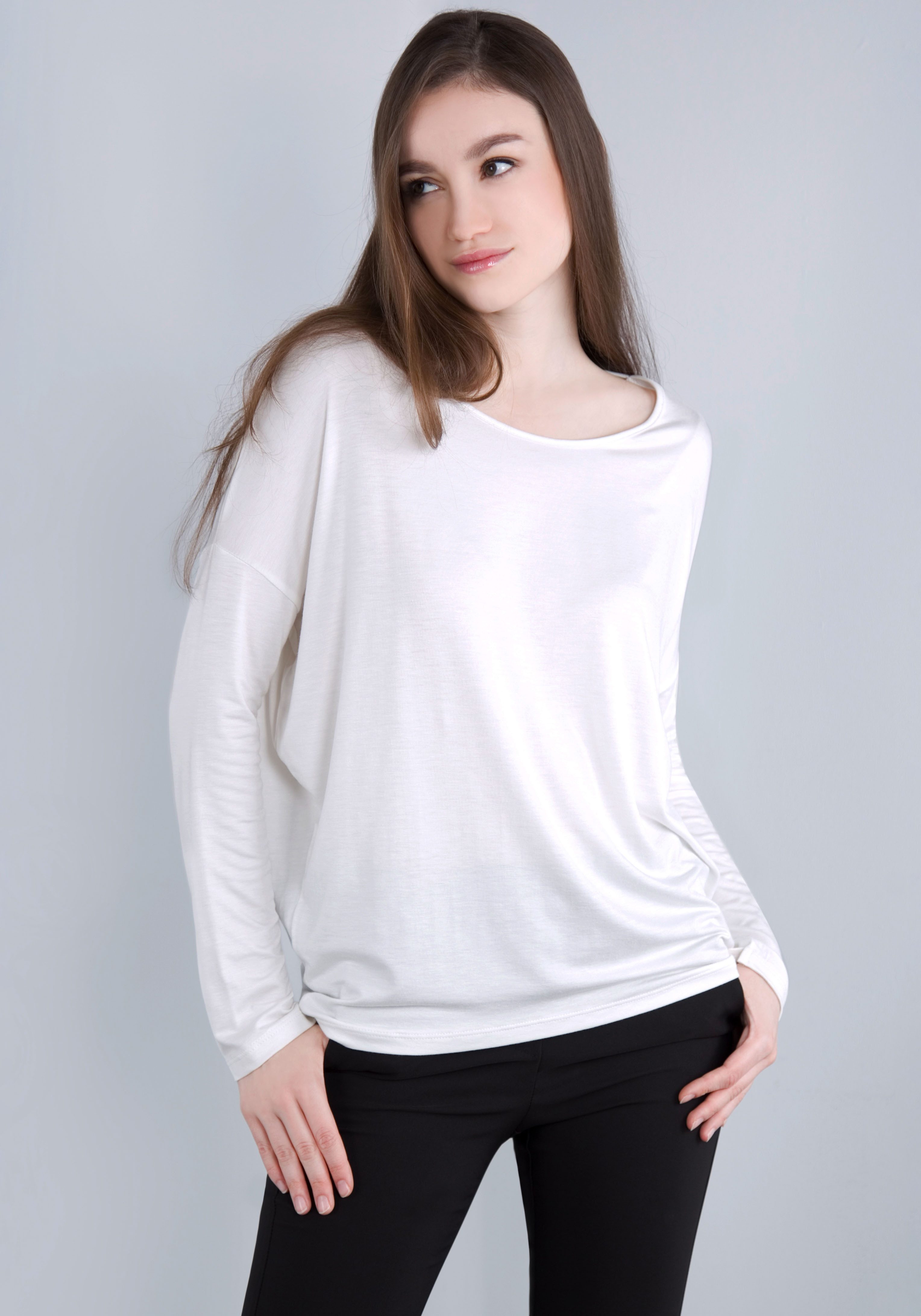 IMPERIAL Langarmshirt in lässiger "O - günstig online kaufen