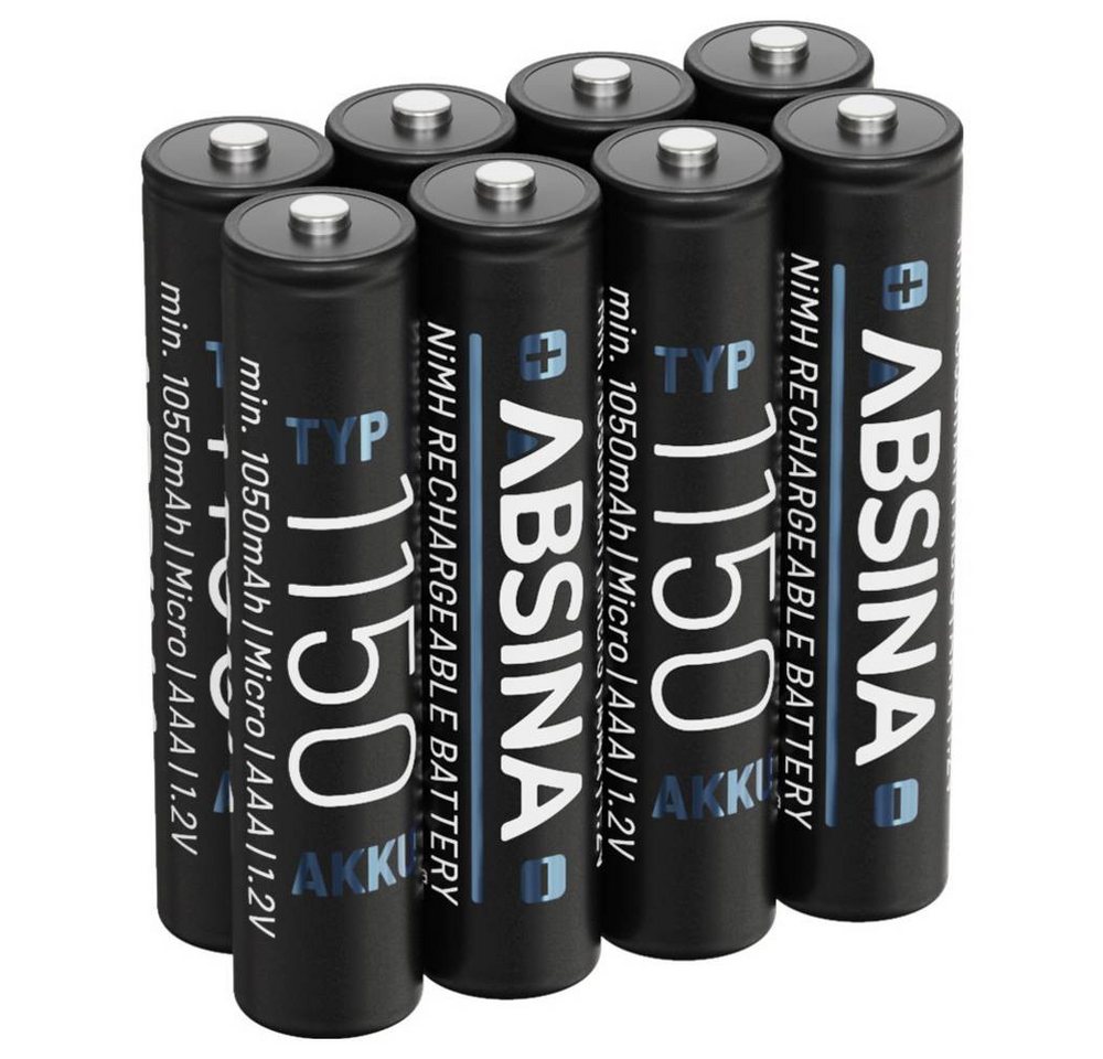 ABSINA Micro (AAA)-Akku NiMH 1.2 V 8 St. 401002-8 Akku
