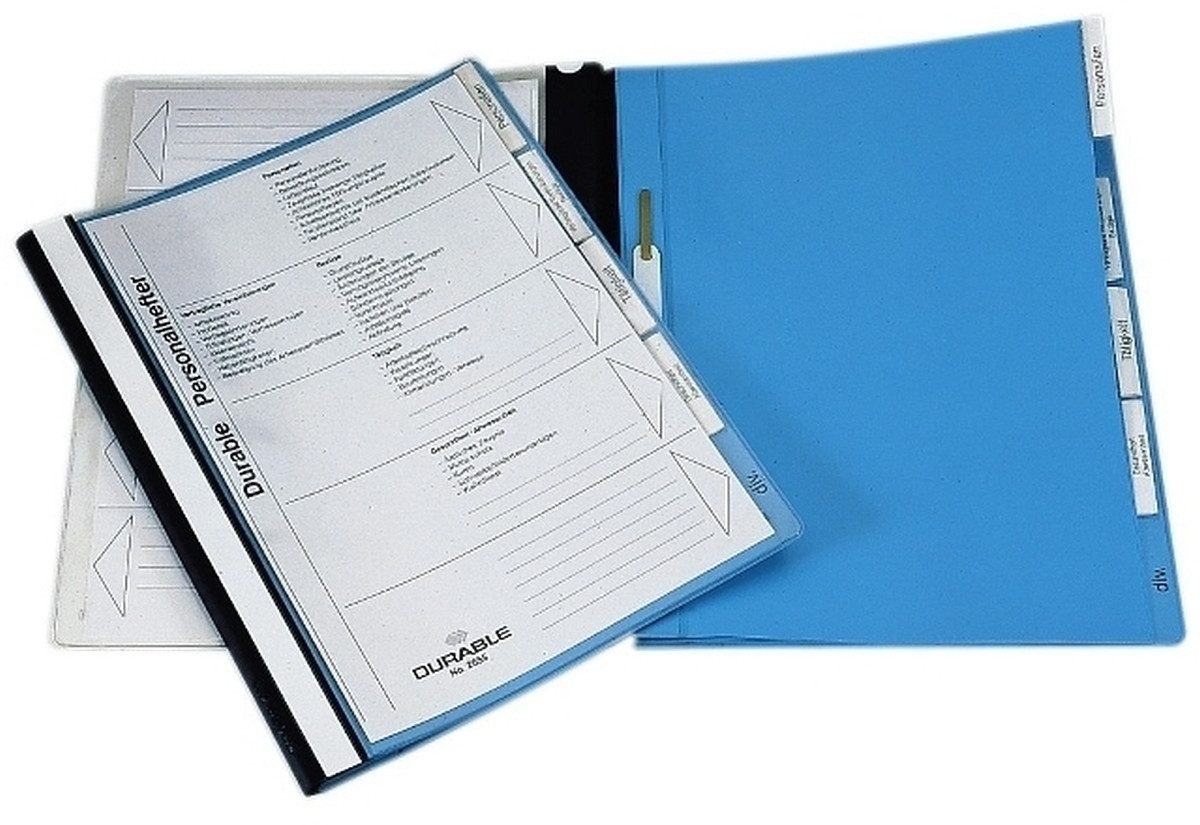 DURABLE Hefter Personalhefter A4 mit Reiter blau