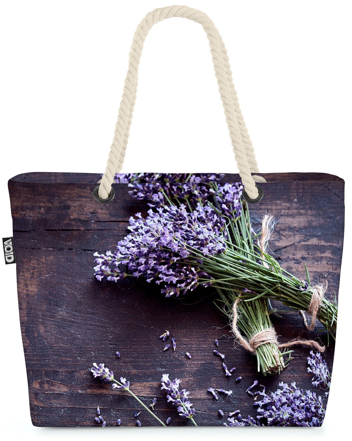 Strandtasche VOID wellness (1-tlg), rustikal Lavendelbund Holztisch kräuter parfüm Blumen küche