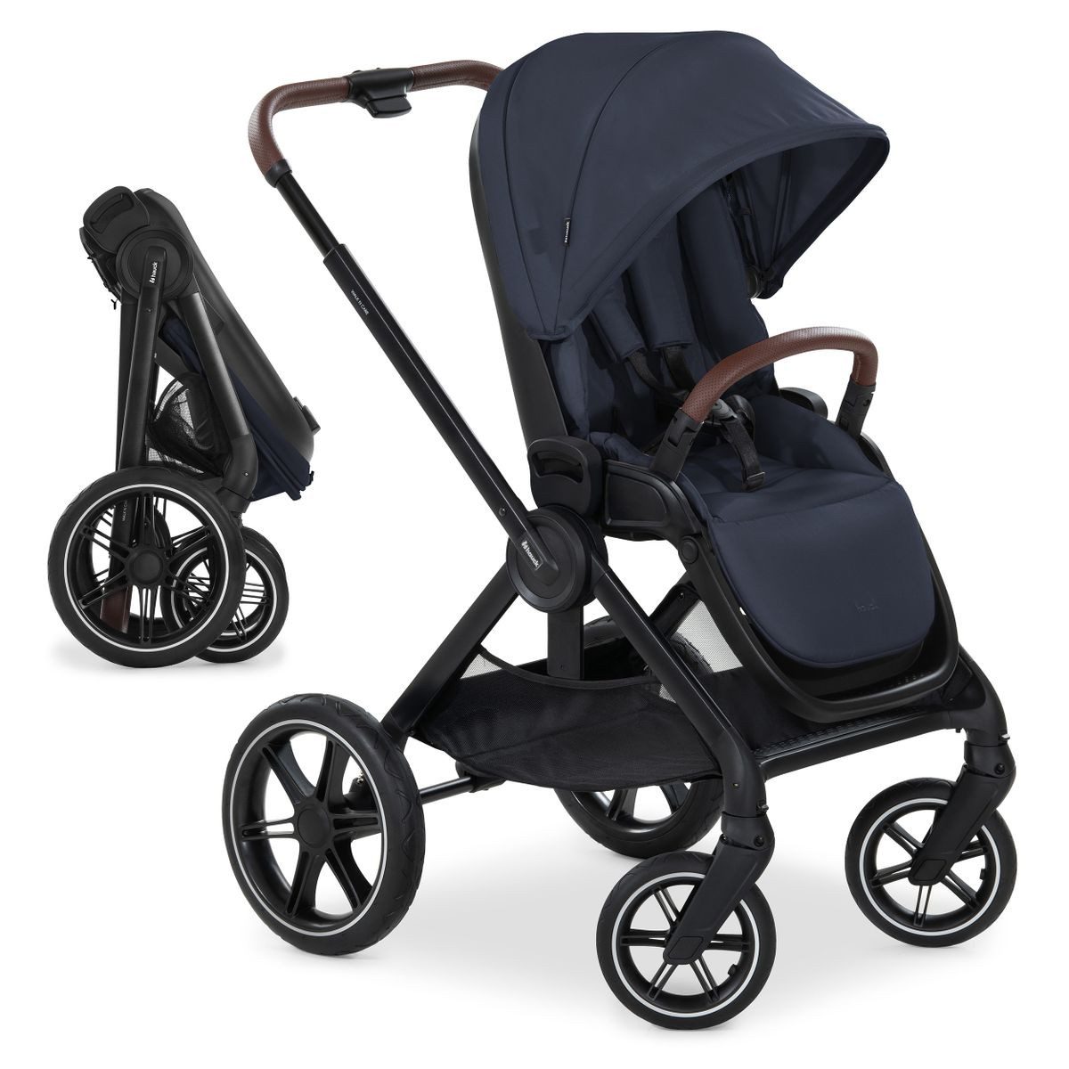 Hauck Kinder-Buggy Walk N Care - Dark Navy Blue, Sportwagen mit Liegeposition - verstellbarer Sitz und Griff bis 25 kg