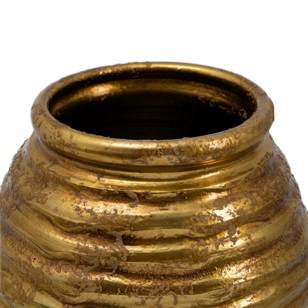 Bigbuy Gold 29 aus x 31,5 Blumenkasten Keramik x cm Blumentopf 29