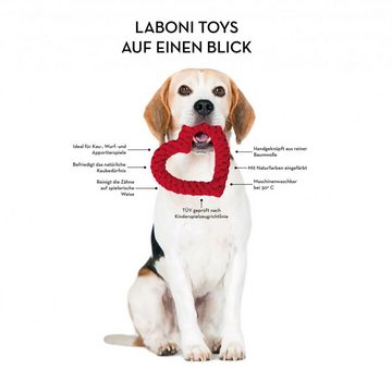 PassionMade Kauspielzeug LABONI Hundespielzeug Spielzeug Kuscheltier Hunde Welpen 889, 100% Baumwolle mit Naturfarben eingefärbt