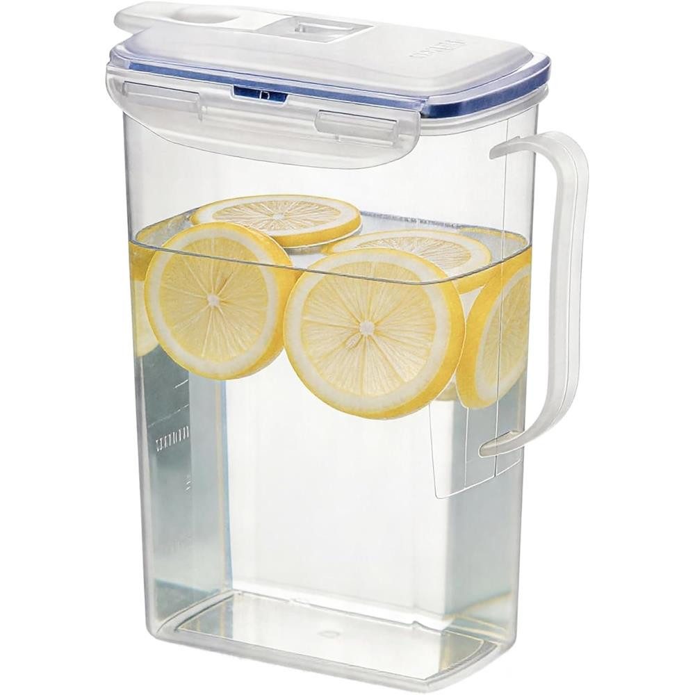LocknLock Aufbewahrungsbecher Kühlschrankkrug 2L transparent, Kunststoff, Krug mit Deckel, BPA-frei, auslaufsicher