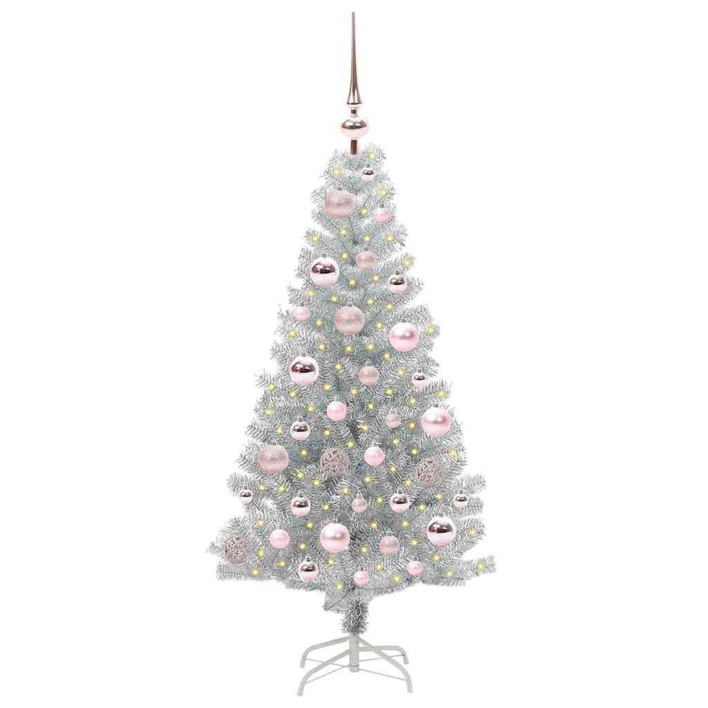 vidaXL Künstlicher Weihnachtsbaum Weihnachtsbaum Silber 120 cm PET