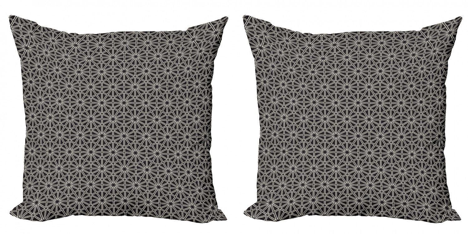 Hexagons Kissenbezüge Modern Stück), (2 Sterne Abakuhaus Accent und Digitaldruck, Quadrate Doppelseitiger Gitter