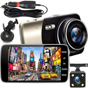 Retoo Autokamera Dashcam FULL HD 1080P KFZ Kamera Unfall Recorder SD DVR Dashcam (Full HD 1920 x 1080, HD Auto DVR mit Display,Halterung für Windschutzscheibe,Rückfahrkamera, 170°-Weitwinkelobjektiv, Eingebautes Mikrofon, IR-Diode, G-Sensor)