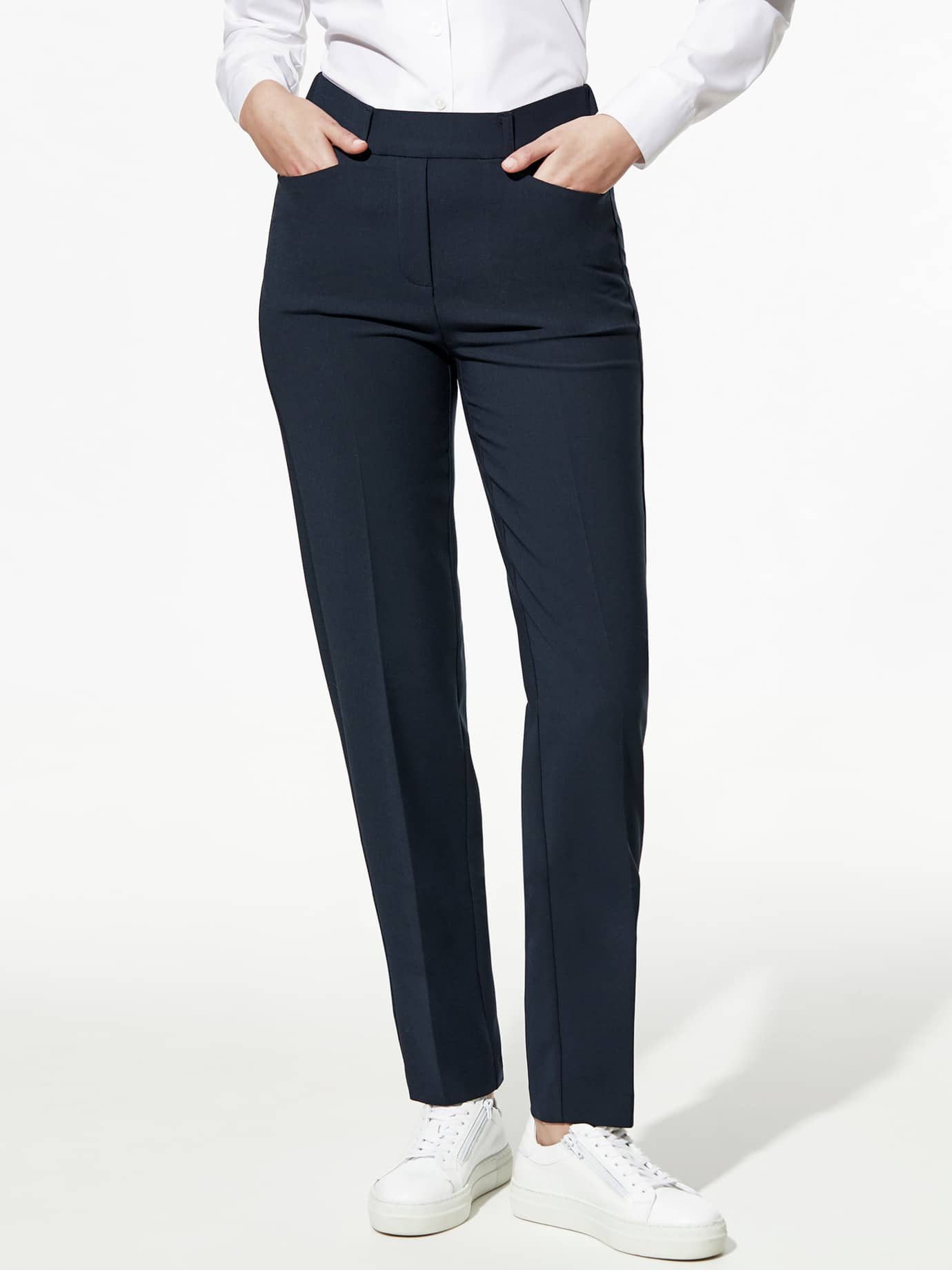 Walbusch Schlupfhose Damen Koffer-Schlupfhose bügelfrei Regular Fit, elegant