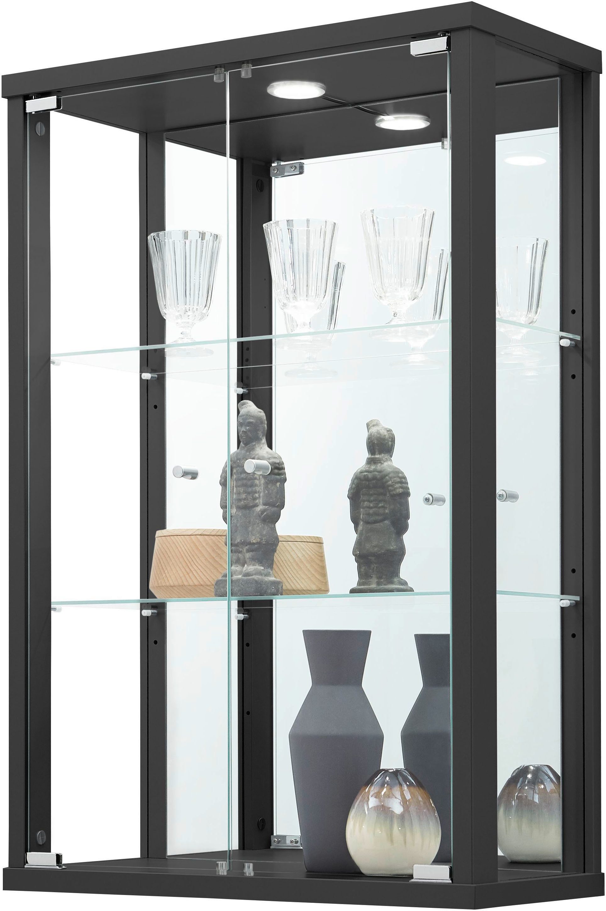 fif möbel Vitrine OPTIMA Hängevitrine/Glasvitrine 2x Glastür,perfekt für Sammler,Sammlervitrine