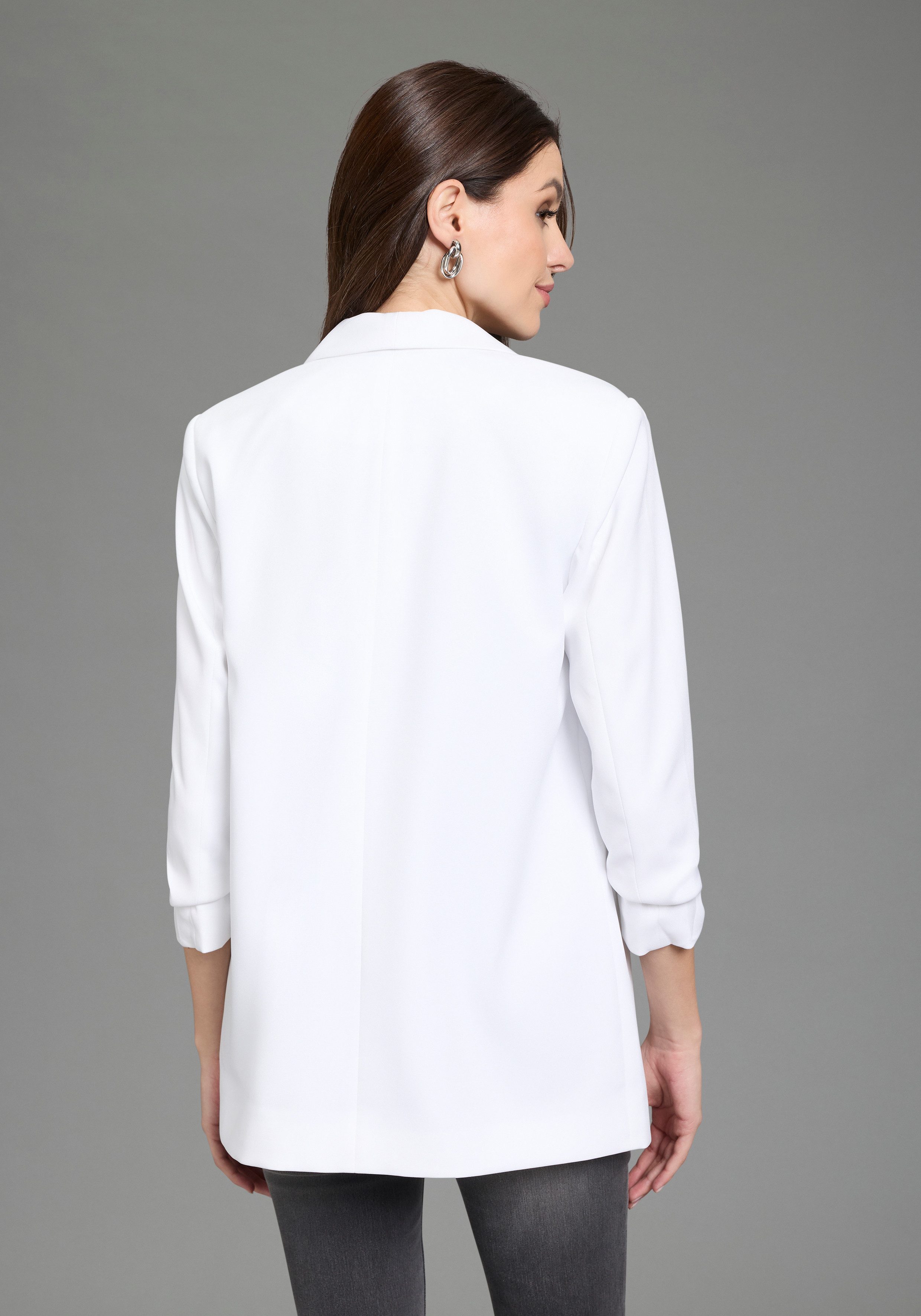 Laura Scott Longblazer mit gerafften Ärmeln