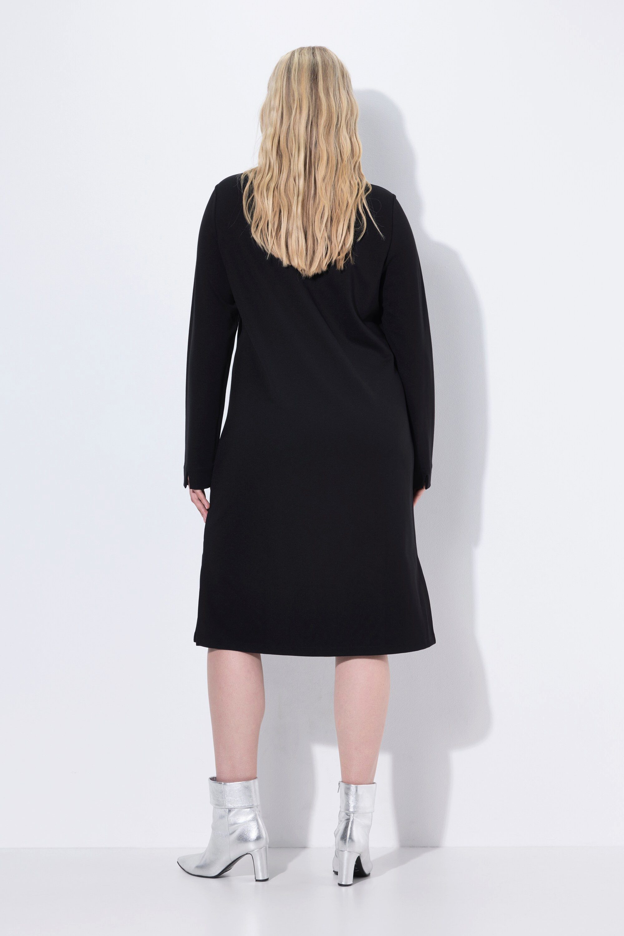 Ulla Popken Minikleid Kleid Troyerkragen Langarm Taschen – Bild 3 von 4