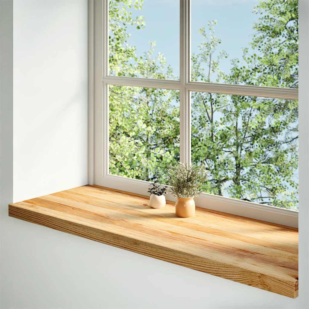 Thumbnail - vidaXL Fensterbank, Fensterbänke 2 Stk. Hellbraun 110x40x2 cm Massivholz Eiche