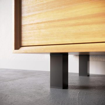 sossai® Möbelfuß Design-Möbelfüße, 4er & 8er Set, höhenverstellbar MFV1, Farbe: Schwar, (4-St), Farbe: Schwarzmatt